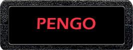 Top of cartridge artwork for Pengo on the Atari 2600.