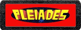 Top of cartridge artwork for Pleiades on the Atari 2600.