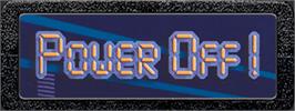 Top of cartridge artwork for Power Off! on the Atari 2600.