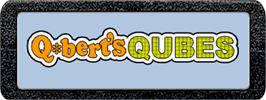 Top of cartridge artwork for Q*Bert's Qubes on the Atari 2600.