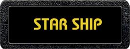 Top of cartridge artwork for Star Ship on the Atari 2600.