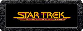 Top of cartridge artwork for Star Trek: Strategic Operations Simulator on the Atari 2600.