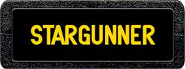 Top of cartridge artwork for Stargunner on the Atari 2600.