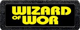 Top of cartridge artwork for Wizard of Wor on the Atari 2600.