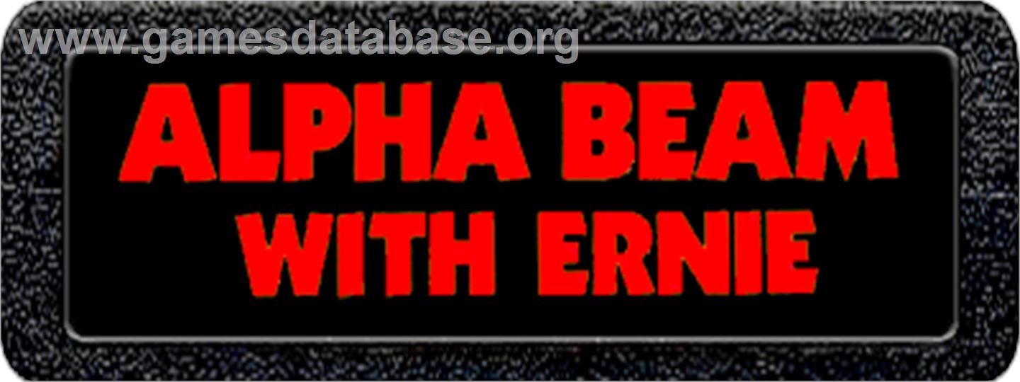 Alpha Beam with Ernie - Atari 2600 - Artwork - Cartridge Top