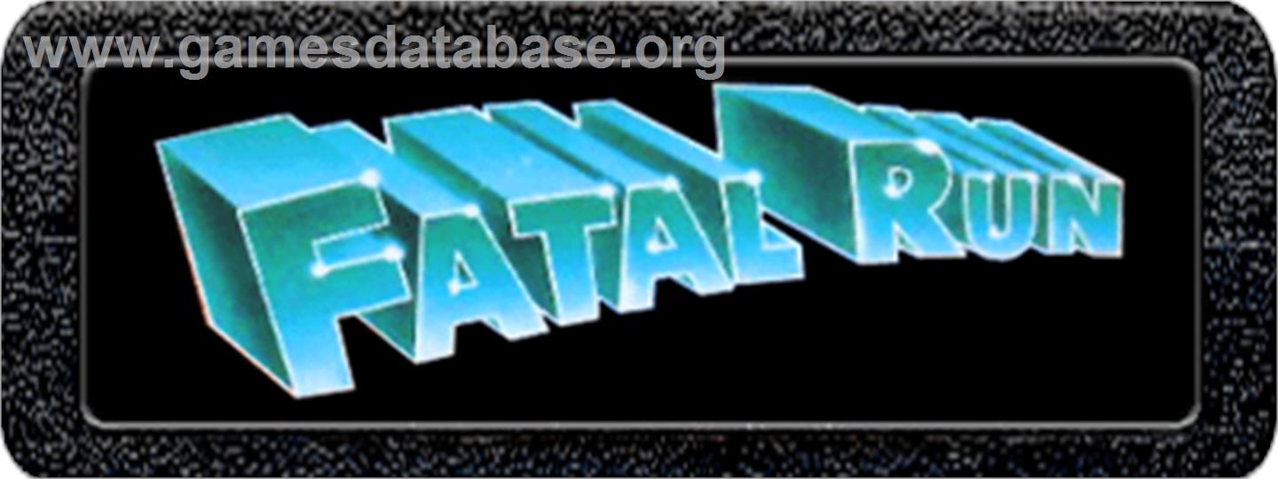Fatal Run - Atari 2600 - Artwork - Cartridge Top