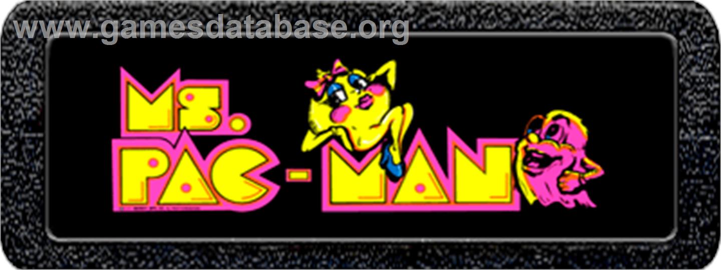 Ms. Pac-Man - Atari 2600 - Artwork - Cartridge Top
