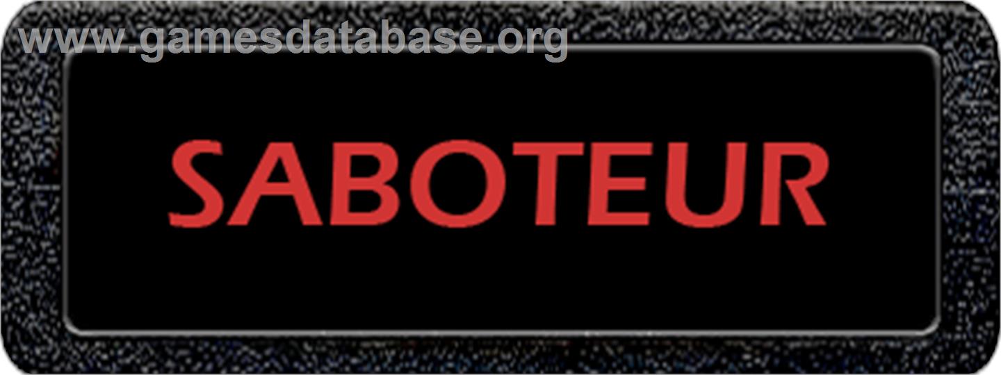 Saboteur - Atari 2600 - Artwork - Cartridge Top