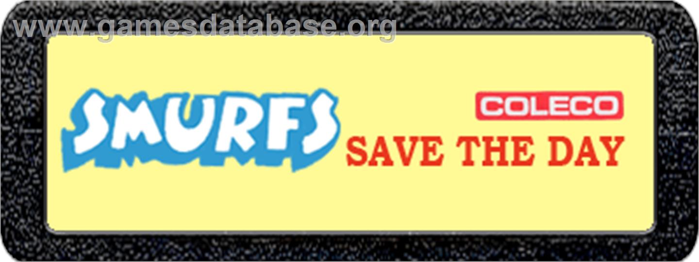 Smurfs Save the Day - Atari 2600 - Artwork - Cartridge Top