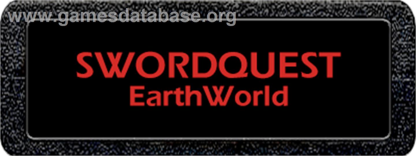 SwordQuest: EarthWorld - Atari 2600 - Artwork - Cartridge Top