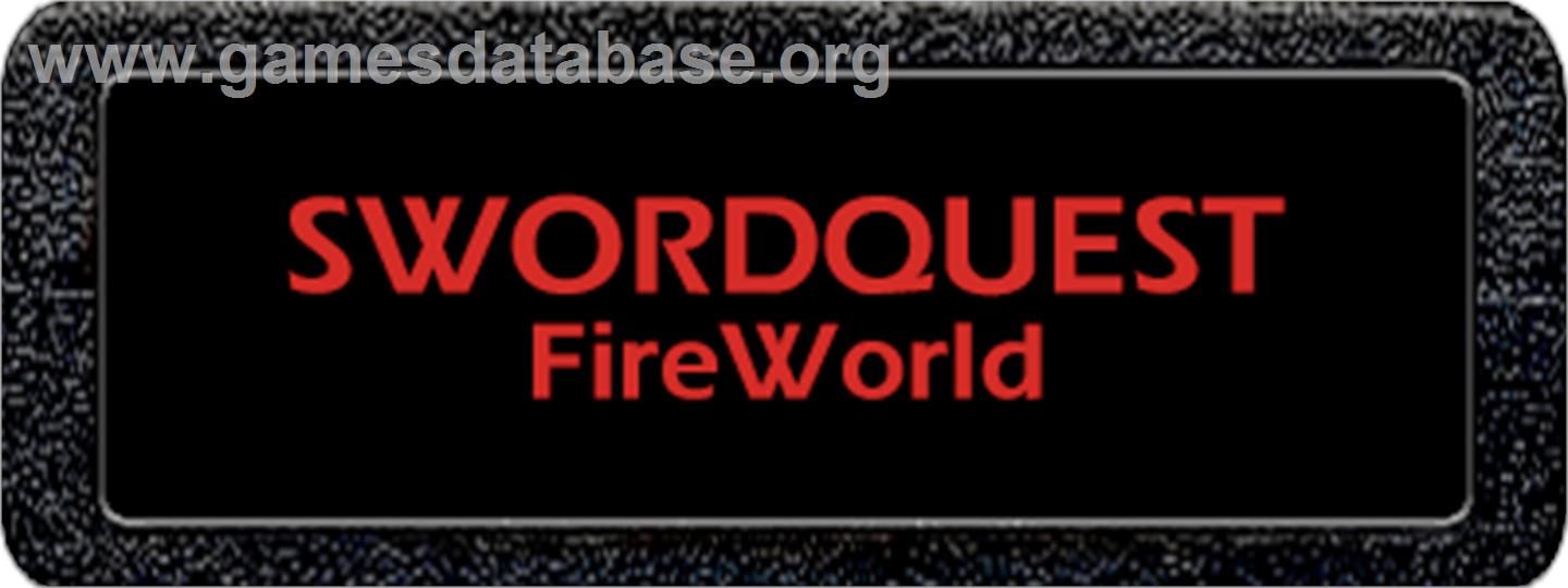 SwordQuest: FireWorld - Atari 2600 - Artwork - Cartridge Top