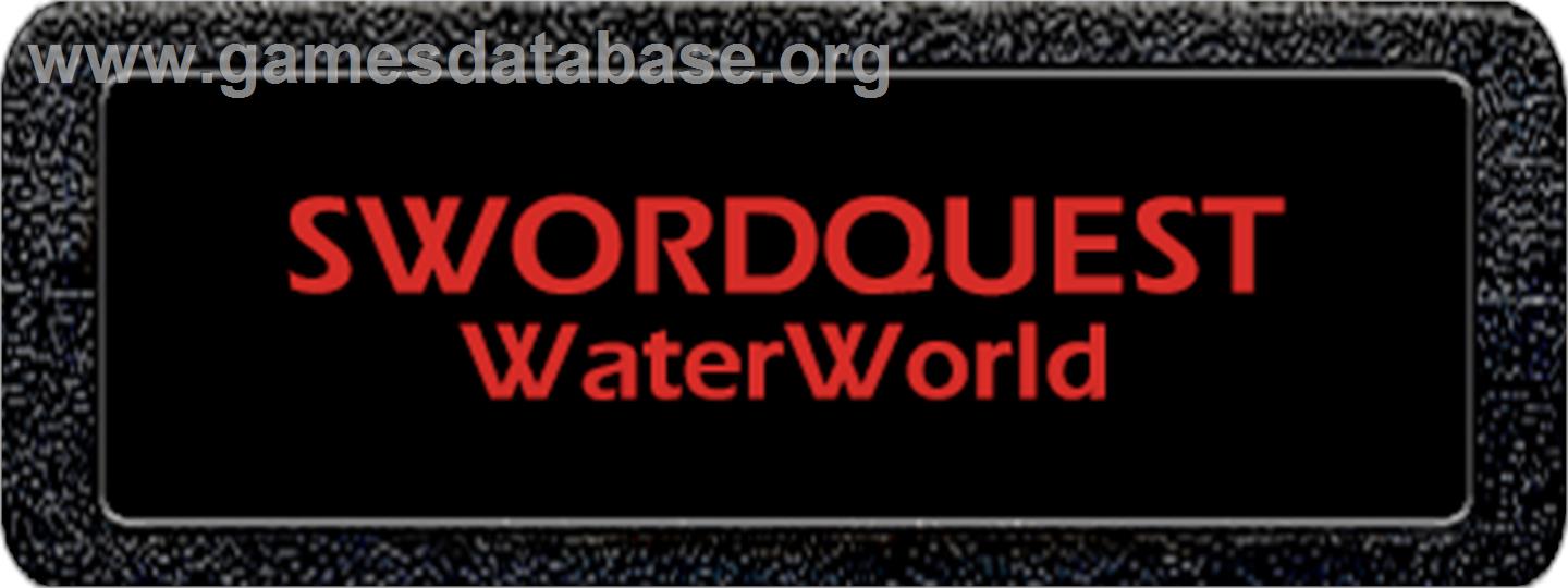 SwordQuest: WaterWorld - Atari 2600 - Artwork - Cartridge Top