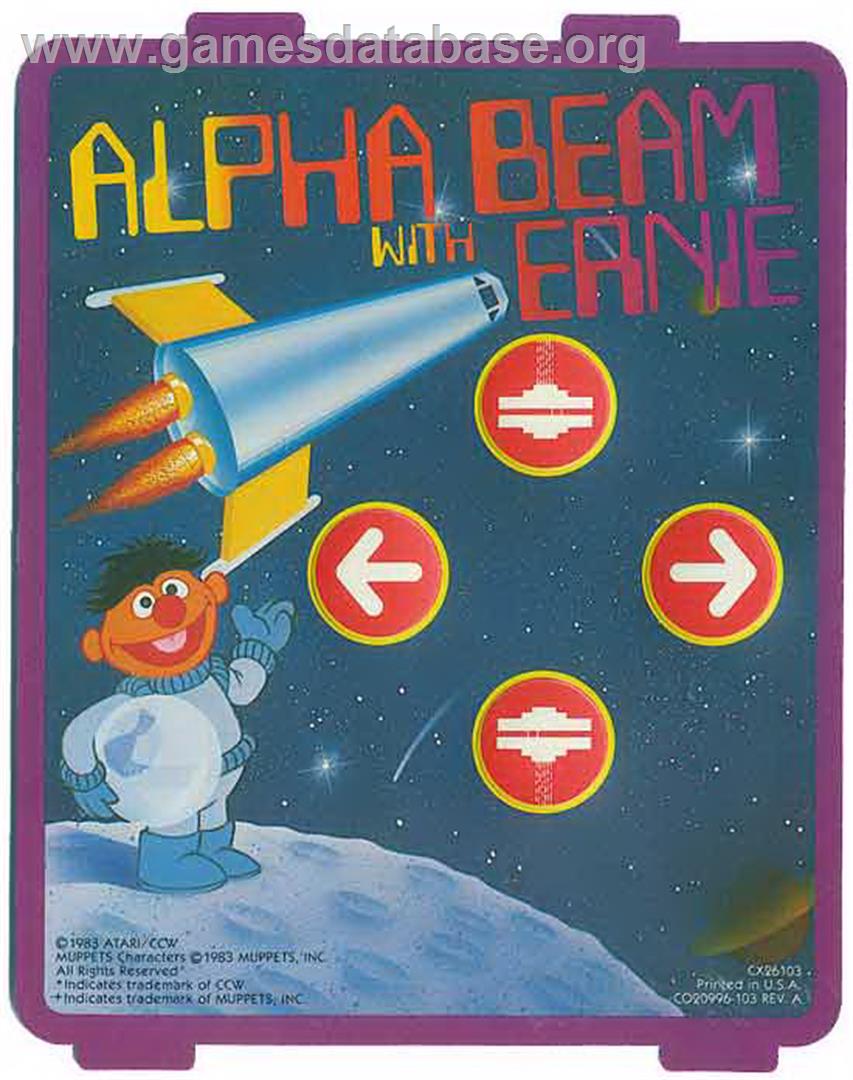 Alpha Beam with Ernie - Atari 2600 - Artwork - Overlay
