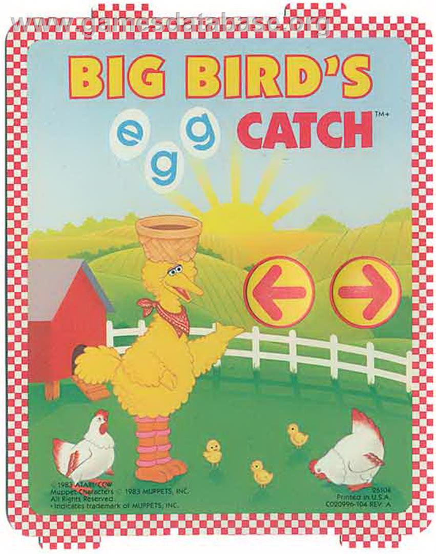 Big Bird's Egg Catch - Atari 2600 - Artwork - Overlay