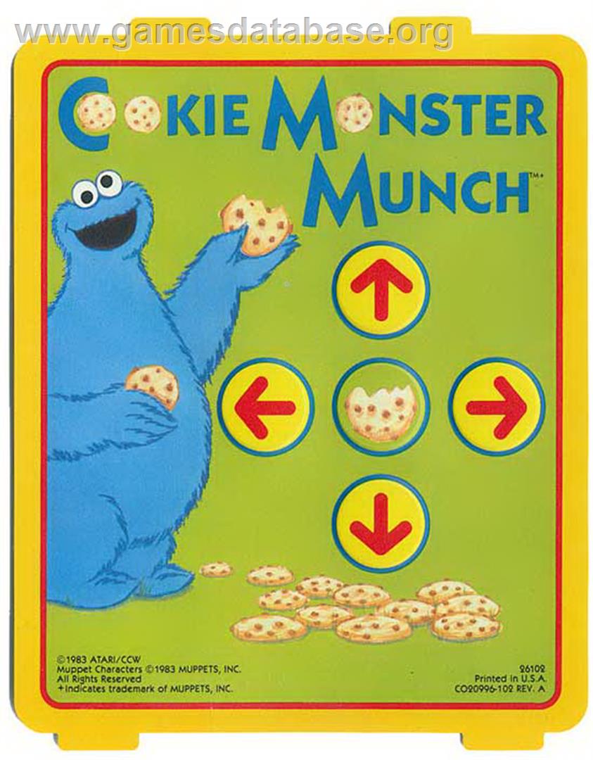 Cookie Monster Munch - Atari 2600 - Artwork - Overlay