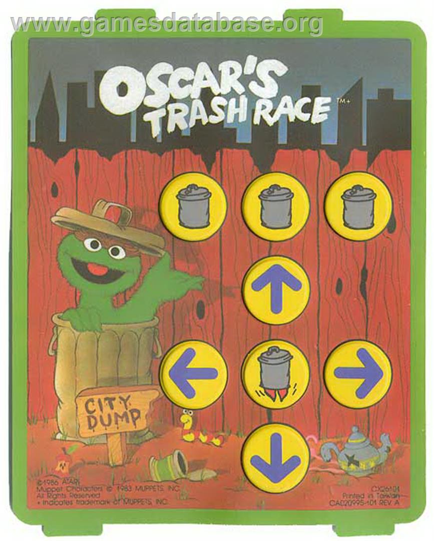 Oscar's Trash Race - Atari 2600 - Artwork - Overlay