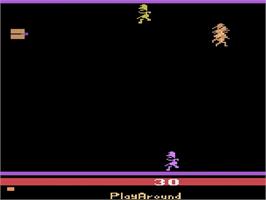 In game image of Bachelorette Party/Burning Desire on the Atari 2600.