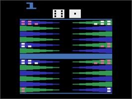 In game image of Backgammon on the Atari 2600.