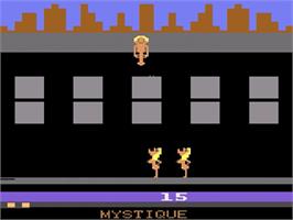 In game image of Beat 'Em & Eat 'Em/Lady in Wading on the Atari 2600.
