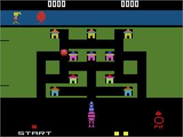 In game image of Blue Print on the Atari 2600.