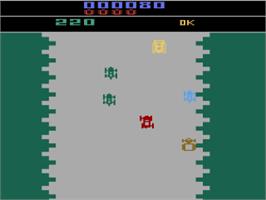 In game image of Bump 'N' Jump on the Atari 2600.