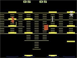 In game image of BurgerTime on the Atari 2600.