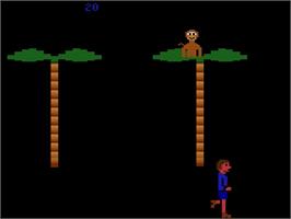 In game image of Coco Nuts on the Atari 2600.