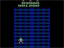 In game image of Crazy Climber on the Atari 2600.