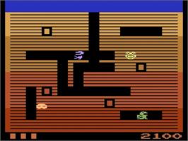 In game image of Dig Dug on the Atari 2600.