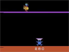 In game image of Eggomania on the Atari 2600.