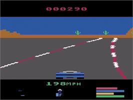 In game image of Fatal Run on the Atari 2600.