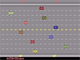 In game image of Freeway on the Atari 2600.