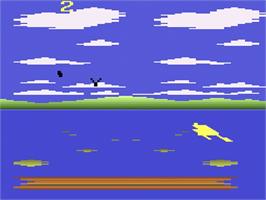 In game image of Frog Bog on the Atari 2600.