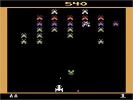 In game image of Galaxian on the Atari 2600.