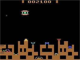 In game image of Gamma-Attack on the Atari 2600.