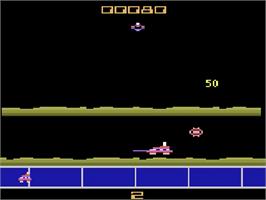 In game image of Gas Hog on the Atari 2600.