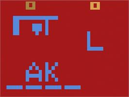 In game image of Hangman on the Atari 2600.