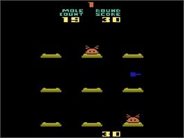 In game image of Holey Moley on the Atari 2600.