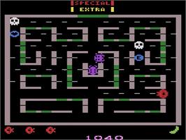 In game image of Lady Bug on the Atari 2600.