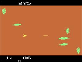In game image of Motocross Racer on the Atari 2600.