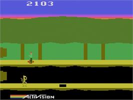 In game image of Pitfall II: Lost Caverns on the Atari 2600.