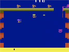 In game image of Pooyan on the Atari 2600.
