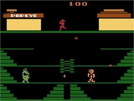 In game image of Popeye on the Atari 2600.
