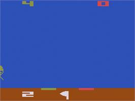 In game image of Sky Diver on the Atari 2600.