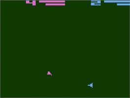 In game image of SpaceMaster X-7 on the Atari 2600.
