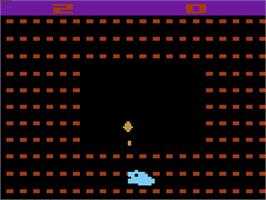 In game image of Sssnake on the Atari 2600.