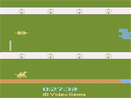 In game image of Steeplechase on the Atari 2600.