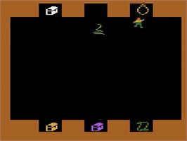 In game image of Sword of Saros on the Atari 2600.