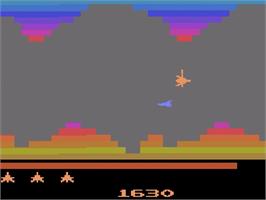 In game image of Vanguard on the Atari 2600.