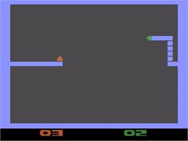 In game image of Warring Worms on the Atari 2600.